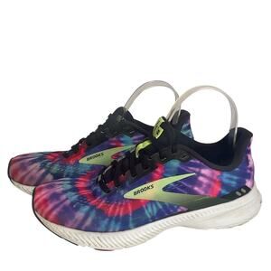 Brooks Launch 8 Running Shoes Women’s Size 8  Tie Dye Colorful Neon DNA Midsole
